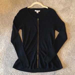 Front zip sweater